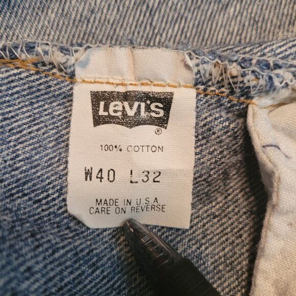 Vtg Levi's Jeans 550 Acid Wash Mens 40x32 Measures 38x32 USA 80's Relaxed - Picture 4 of 10